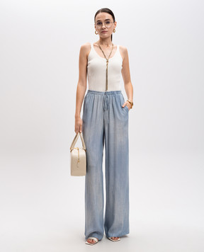 Ermanno Scervino Блакитні штани з ефектом деграде D462P302EMY