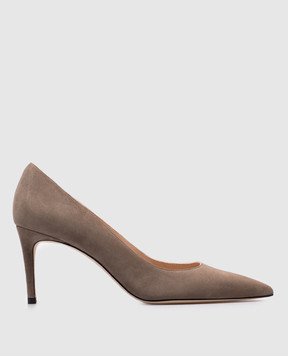 Stuart Weitzman Замшевые туфли цвета хаки POWER SK327