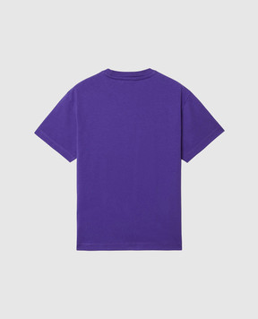 Off-White Дитяча фіолетова футболка з принтом Off OGAA01BS25JER001