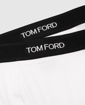 Tom Ford Набор белых трусов-боксеров с контрастным логотипом T4XC31410