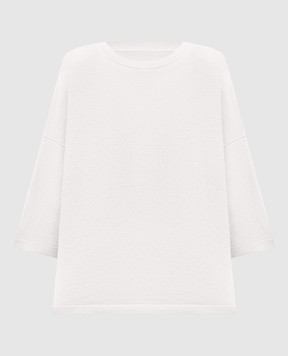 Allude Білий топ з вовни та кашеміру 25217051