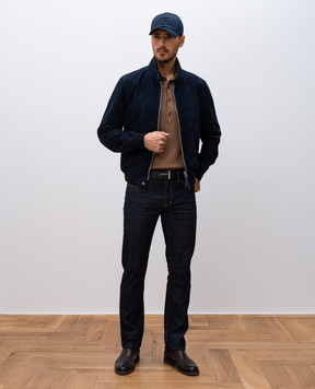 Tom Ford Синяя замшевая куртка LBG003LMS003S23