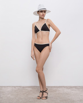 Brunello Cucinelli Коричневые трусики от купальника с цепочкой мониль ML902VS159