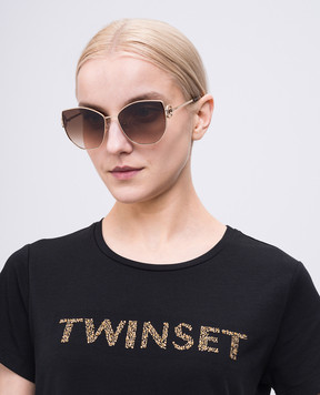 Twinset Золотые солнцезащитные очки 999TZ5067