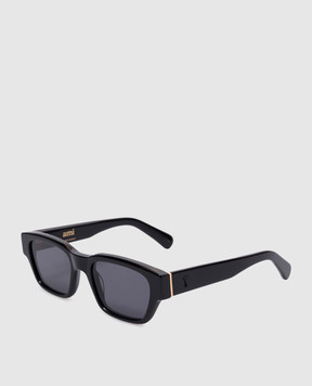 Ami Paris Черные солнцезащитные очки с металлической эмблемой Ami de Coeur UGL509AM0004