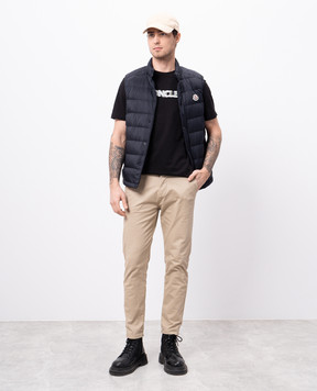 Moncler Чорна футболка з принтом логотипа K10918C0000589A17