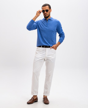 Cashmere&Whiskey Блакитне поло з вовни мериноса 94394Z