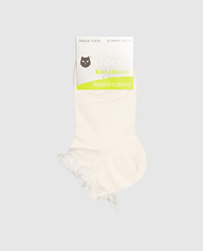 RiminiVeste Дитячі шкарпетки Ciocca білого кольору з бантиком 4514