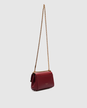 Dolce&Gabbana Бордовая кожаная сумка кросс-боди Marlene BB7766A3G19