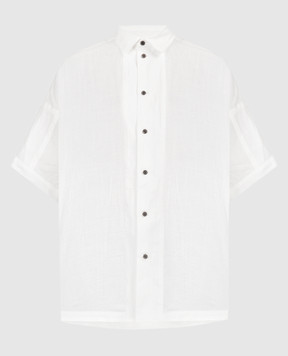 Jan Jan Van Essche Белая рубашка с коноплями SHIRT98HEMPSHIRTING