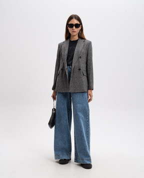 Max Mara Черная футболка FARAD с кристаллами FARAD
