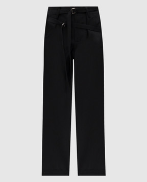Ann Demeulemeester Чорні штани Jilleke з вовною B0013604FA556