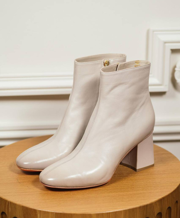 Santoni Сірі шкіряні ботильйони WTCS71141SX1NZZF зображення 7