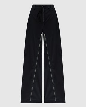 Helmut Lang Сині штани з блискавкамии O04HW208