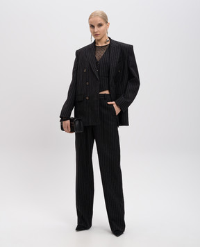 WARDROBE.NYC Черный жилет из шерсти в полоску W1055F24PS