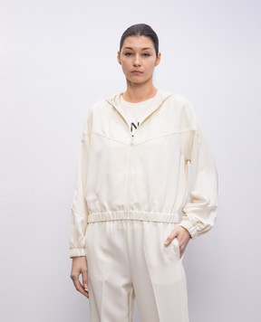 Twinset Бежева спортивна куртка з емблемою логотипа 251TE2161