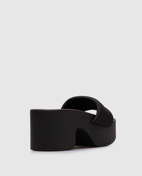 Alexander Wang Черный сабо с логотипом 30322S020