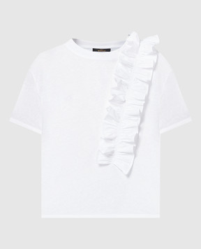 Twin Set Actitude Біла футболка з рюшами 241AT2082