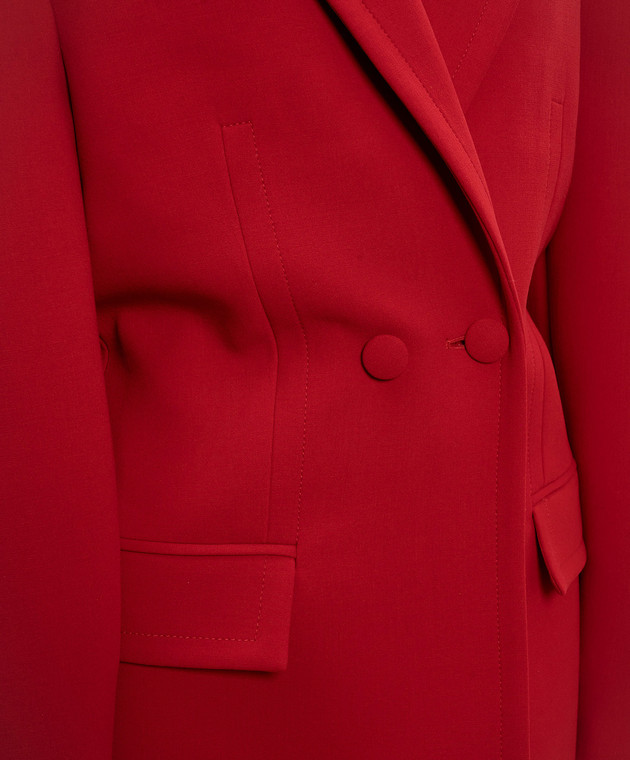 Magda Butrym Красный двубортный жакет из шерсти BLAZER03143924 изображение 5
