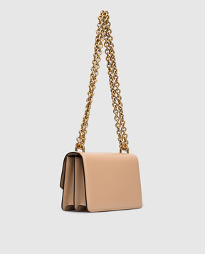 Valentino Бежева шкіряна сумка крос-боді Vain 7W2B0R17GCB