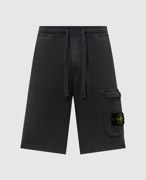 Stone Island Серые шорты-карго с логотипом K1S156200012S0051