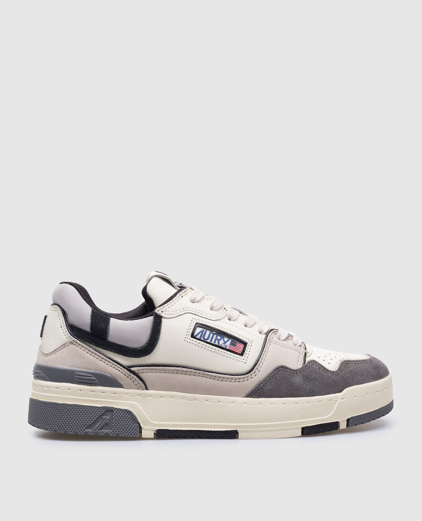 

Бежевые кожаные кроссовки CLC с логотипом, Бежевый, Кроссовки