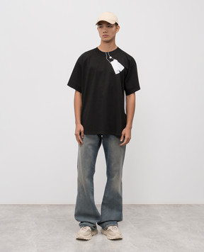 Maison Margiela MM6 Сині джинси кльош з ефектом потертості SH2LA0040M30017