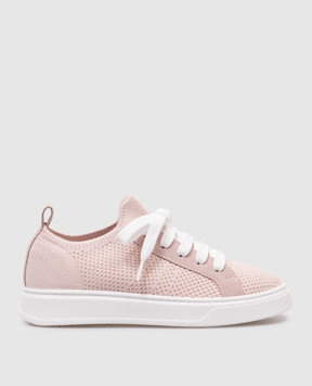 Brunello Cucinelli Детские розовые кеды BZ8351G417