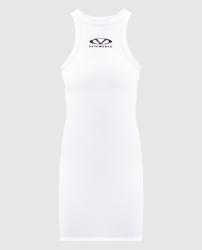 Vetements Біла сукня міні з контрастним принтом логотипа WA66DR600W
