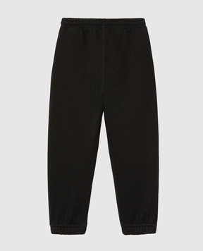 Off-White Дитячі чорні спортивні штани з принтом логотипа OBCH001S25FLE001