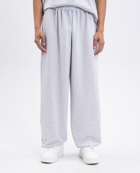 Vetements Сірі меланжеві джогери з логотипом UH76SP100G