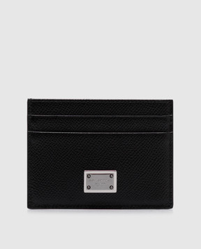 Dolce&Gabbana Чорний шкіряний картхолдер з логотипом BP0330AG219