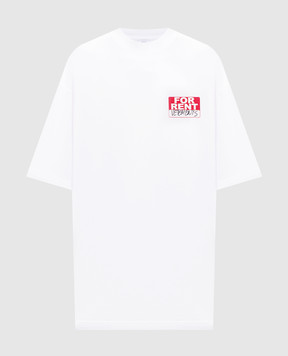 Vetements Біла футболка з принтом логотипа UA66TR745Ww