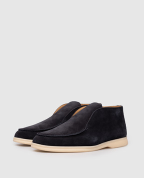 Loro Piana Синие замшевые дезерты Open Walk FAB4368sh