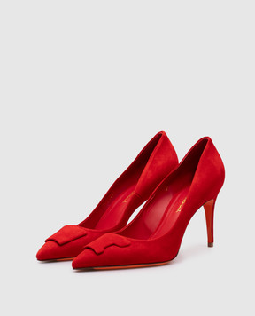 Santoni Красные замшевые туфли Sibille WDID71207HI2TMGD