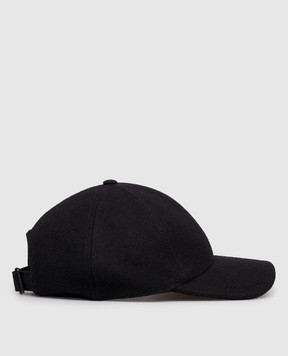 Saint Laurent Чорна кепка з вовни 7065373YS16w