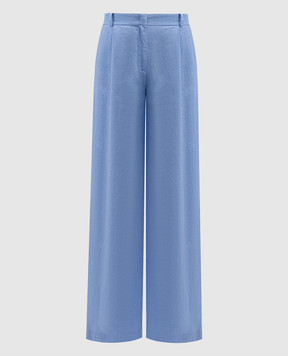 Max & Co Блакитні штани CAYENNE з льону CAYENNE