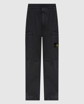 Stone Island Сірі джогери-карго з патчем логотипа K2S153100033S00L1