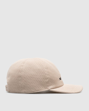 Kiton Бежева кепка з вишивкою логотипа UCAPP68K0717F