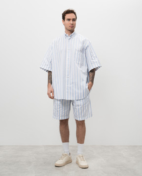 Vetements Белая рубашка в полоску с логотипом UA66SH420Lm
