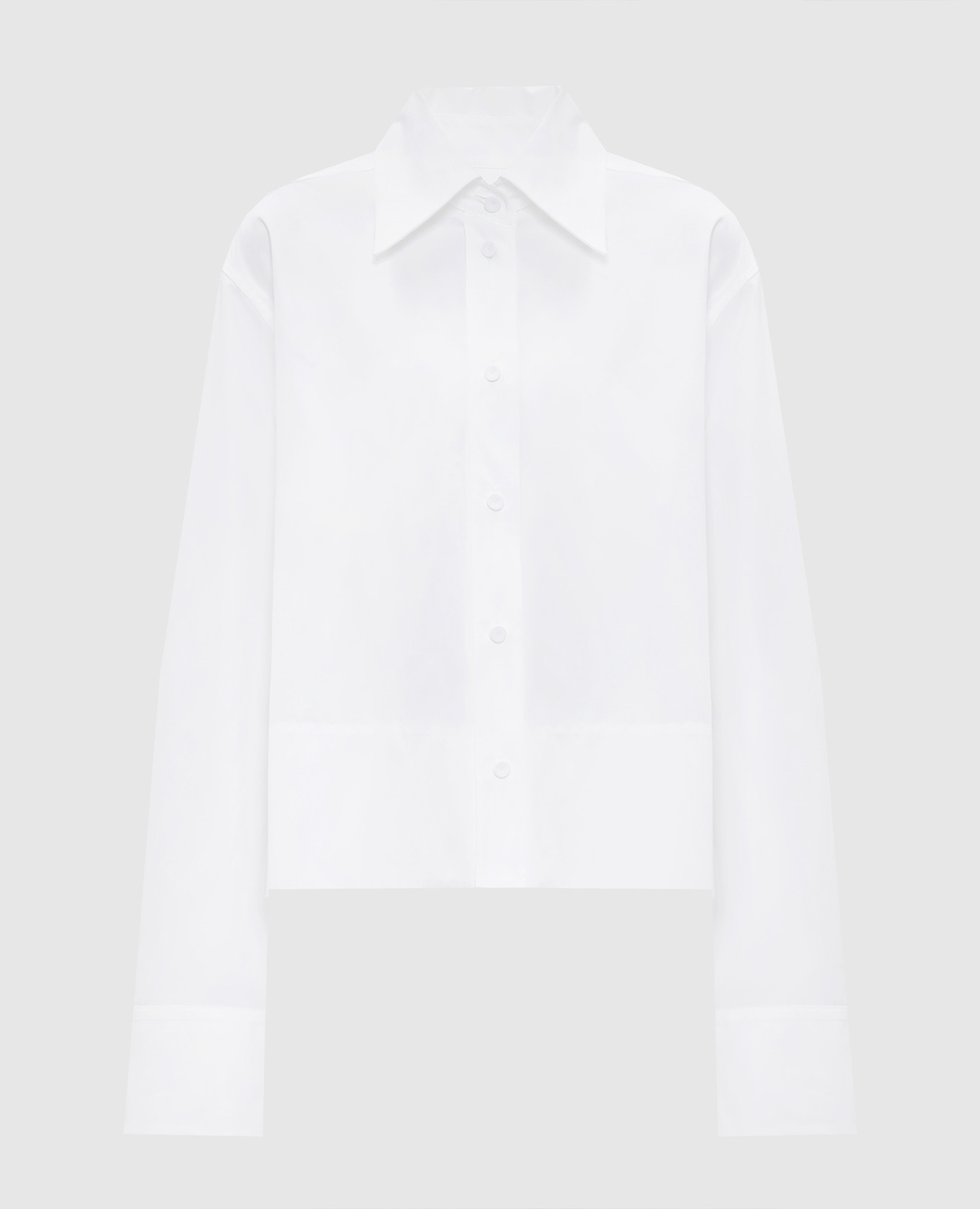 

Белая укороченная рубашка, Белый, Рубашки