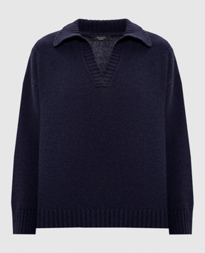 Max Mara Weekend Синий свитер AGRE из шерсти AGRE