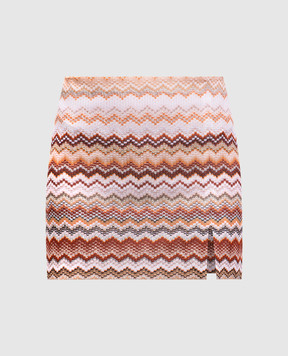 Missoni Коричнева спідниця міні у візерунок з люрексом DS25SH0DBR00ZV