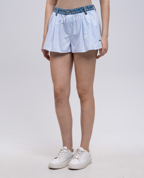 Alexander Wang Голубые шорты в полоску 4WC2254840
