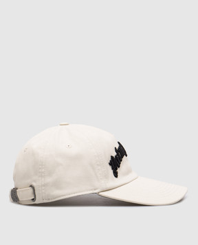 Palm Angels Бежевая кепка с вышивкой логотипа PWLB036S25FAB001