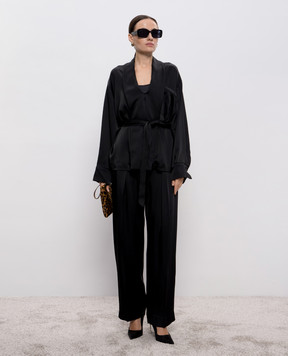 Victoria Beckham Чорні штани з високою посадкою 1425WTR002857J