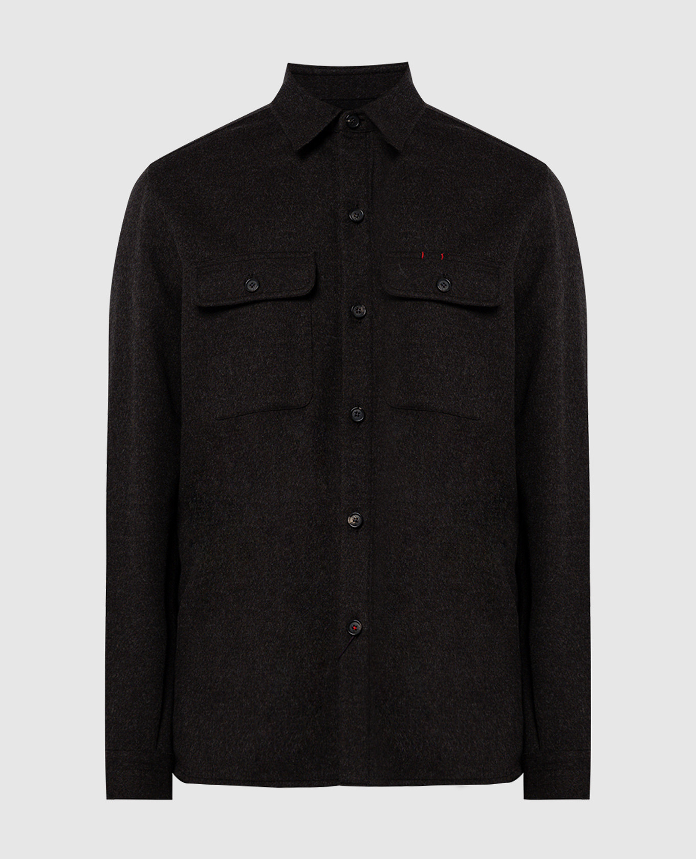 

Коричневая рубашка из шерсти и кашемира, Коричневый, Рубашки