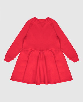Balmain Дитяча червона сукня з логотипом BX1B40Z3183