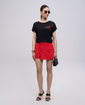 Balmain Черная футболка Lipstick EF0EG012BC99