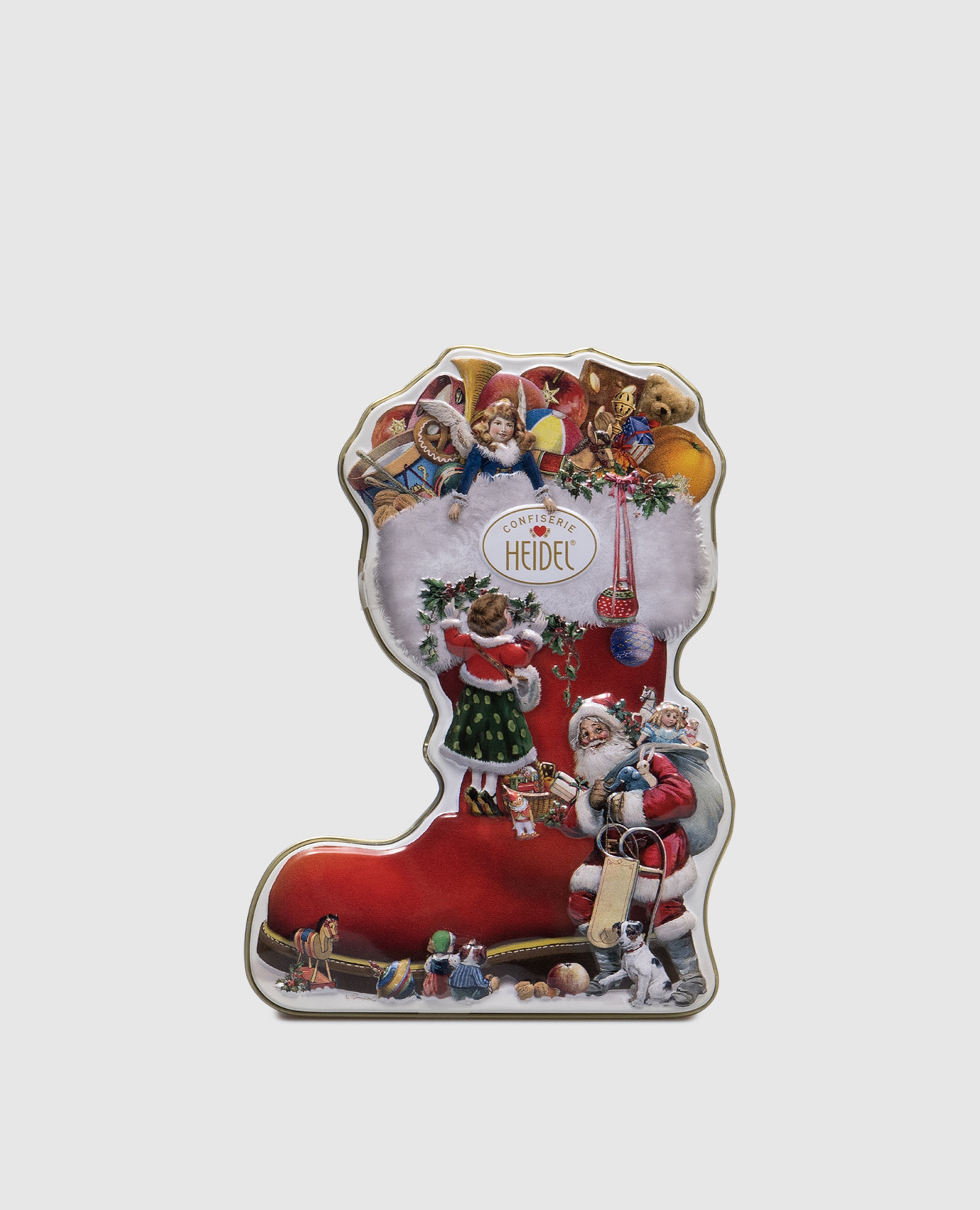 

Набор молочных конфет Christmas Nostalgia в подарочной коробке в виде ботинка., Красный, Сладкие подарки